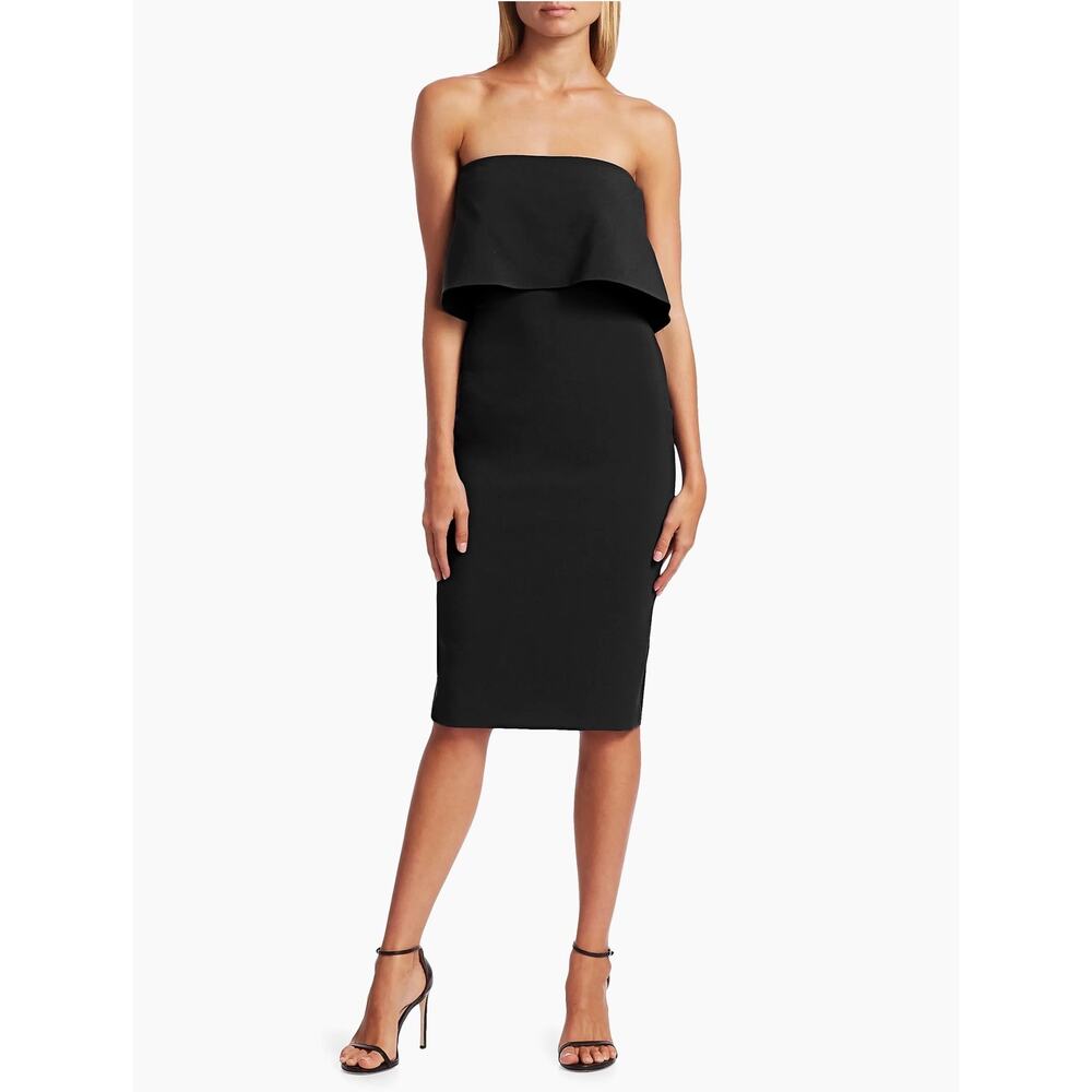 Likely Driggs Black Strapless Sheath Special Occasion Cocktail Party Dress Sz 10 - Picture 2 of 10